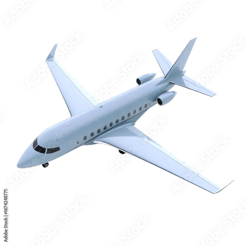 Wallpaper Mural detailed private jet airplane illustration in sleek white modern aviation style, luxury travel concept with minimal clean design Torontodigital.ca