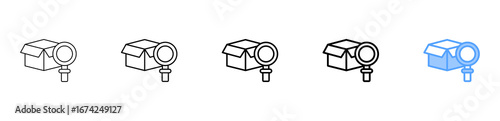 Product Search Icon Different Style Outline Collection Set 