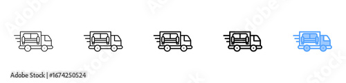 Furniture Delivery Icon Different Style Outline Collection Set 