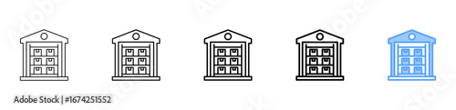 Product Storage Icon Different Style Outline Collection Set 
