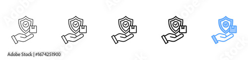 Product Insurance Icon Different Style Outline Collection Set 