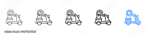 Delivery Time Icon Different Style Outline Collection Set 