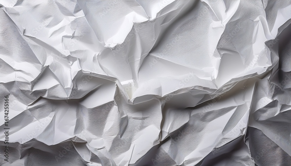 Obraz premium wrinkled white paper texture background