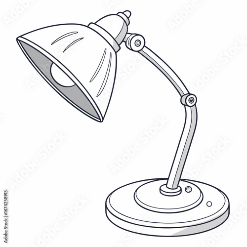 Desk Lamp Illustration Table Light Vector Design