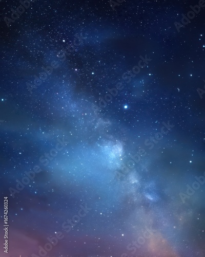 Night sky scene, Milky Way, background image for website or astronomical designs