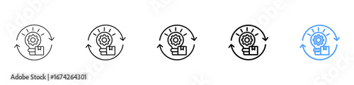 Product Development Icon Different Style Outline Collection Set 