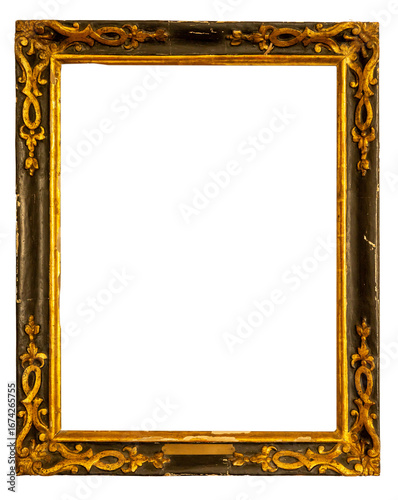 High-Resolution 18th Century Czech Picture Frames with Transparent Background