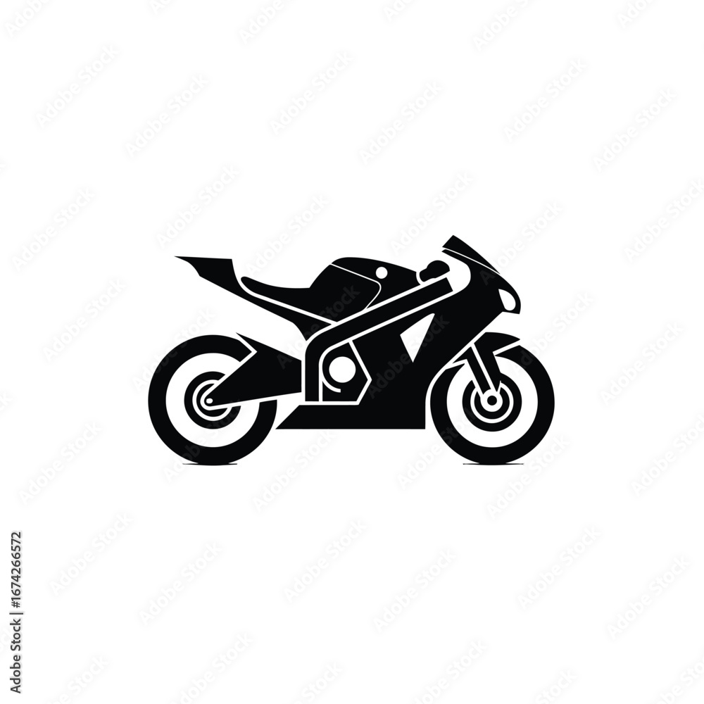 Fototapeta premium Sleek Motorcycle Illustration Dynamic Design & Modern Transportation