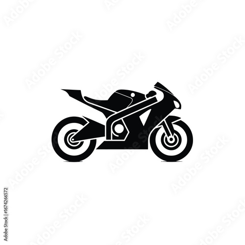 Sleek Motorcycle Illustration Dynamic Design & Modern Transportation