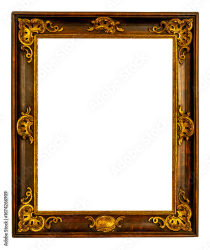 High-Resolution 18th Century Czech Picture Frames with Transparent Background