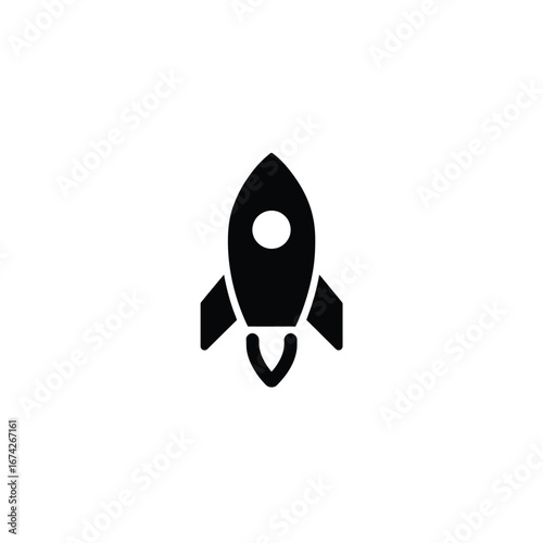 Rocket Launch Icon  A Simple, Bold Graphic for Startup Success