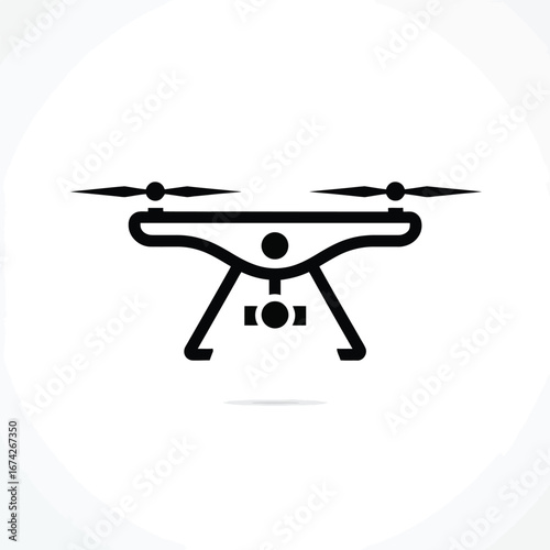 Drone icon aerial filming and monitoring technology for modern cinematography