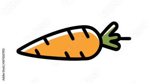"Carrot Vector Icon – Fresh Vegetable Illustration"