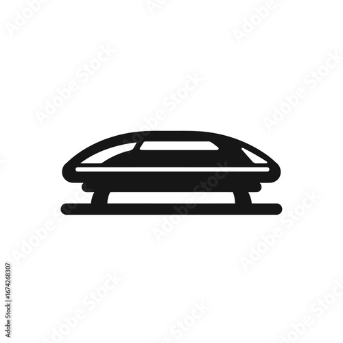 High-Speed Rail Transportation Modern Train Icon Design