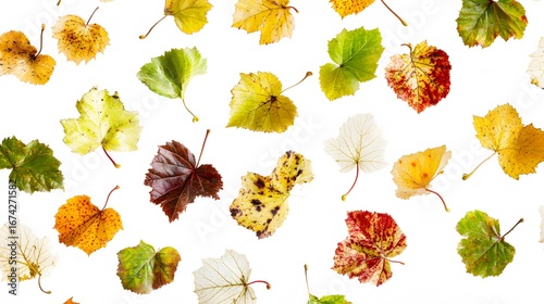 Vibrant Autumn Leaves Seamless Pattern Colorful Fall Foliage Background