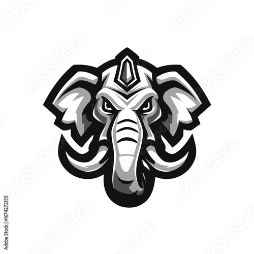 A striking black and white vector illustration of a chameleon, embodying concepts of adaptation and camouflage for a modern logo design
