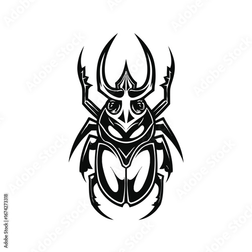 Abstract Beetle Illustration for Graphic Design Projects