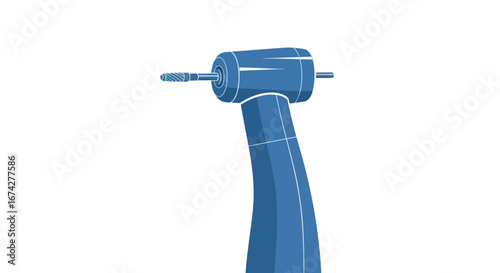 Illustrative dental handpiece instrument, a professional dental clinic equipment graphic render