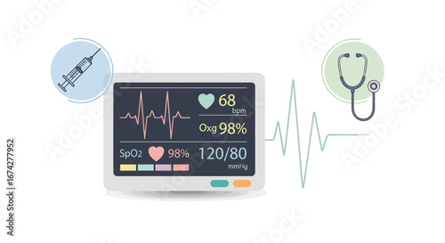 Vital Signs Monitoring: An Illustration of Healthcare and Medical Technology Visualization