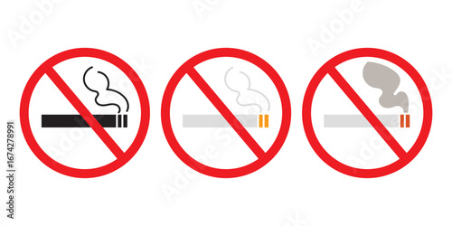 smoking ban appeal flat icon vector