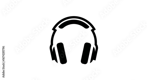 Sleek headphones icon for audio experiences and immersive listening enjoyment