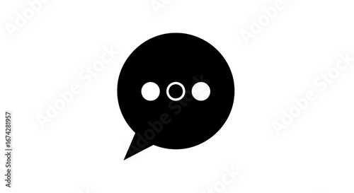 Minimalist conversation bubble icon representing digital communication concept