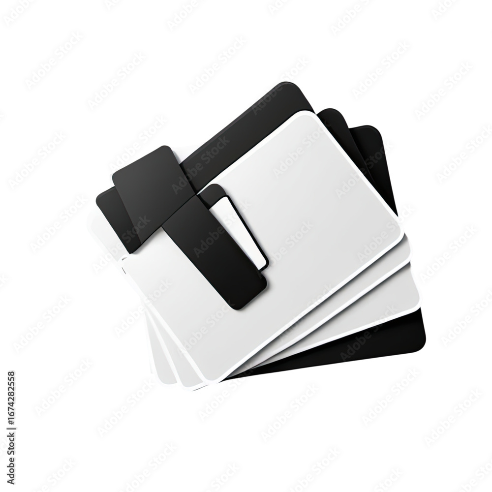 Obraz premium Modern minimalist notebook set featuring sleek black and white design suitable for creative professionals and students