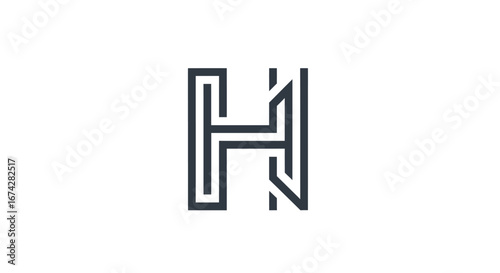 Elegant and sophisticated letter H logo design with a modern and minimalist aesthetic