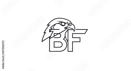 Monogram of eagle head with initial letters for brand identity enhancement strategy