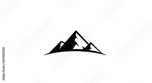 Distinctive mountain range symbol perfect for outdoor brands and adventurous pursuits