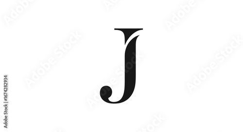Sophisticated letter J logo design illustration with a touch of elegance and modernity for branding