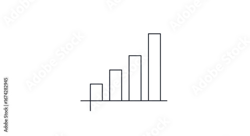 Ascending graph illustration showcasing upward trends and data visualization for business reports
