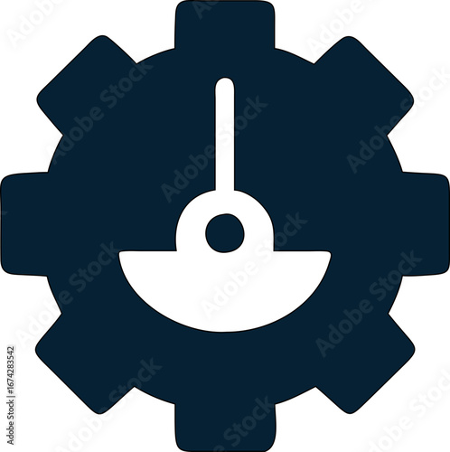 System settings vector icon. cogwheel gear for maximum clarity and usability.