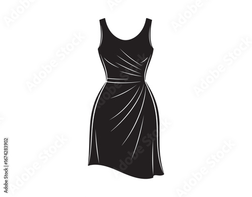 women's fashion dress isolated icon design, vector graphic illustration