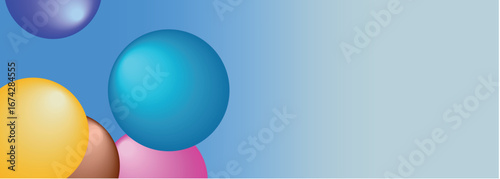 Shiny 3D Glass Ball Vector Illustration – Glossy Blue Sphere Bubble with Light Reflection, Crystal Globe Orb, Round Pearl Button Decoration Design, Colorful Water Drop Magic Art, Modern Glossy Circle 