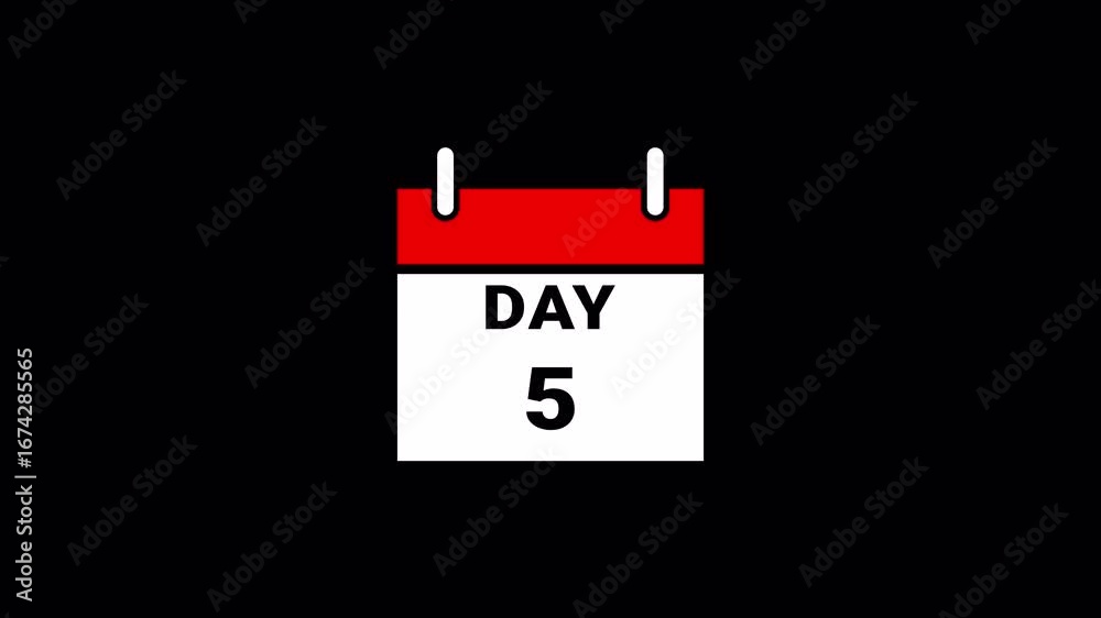 10 days Calendar animation video from 1 to 10 , Calendar Days animation ...