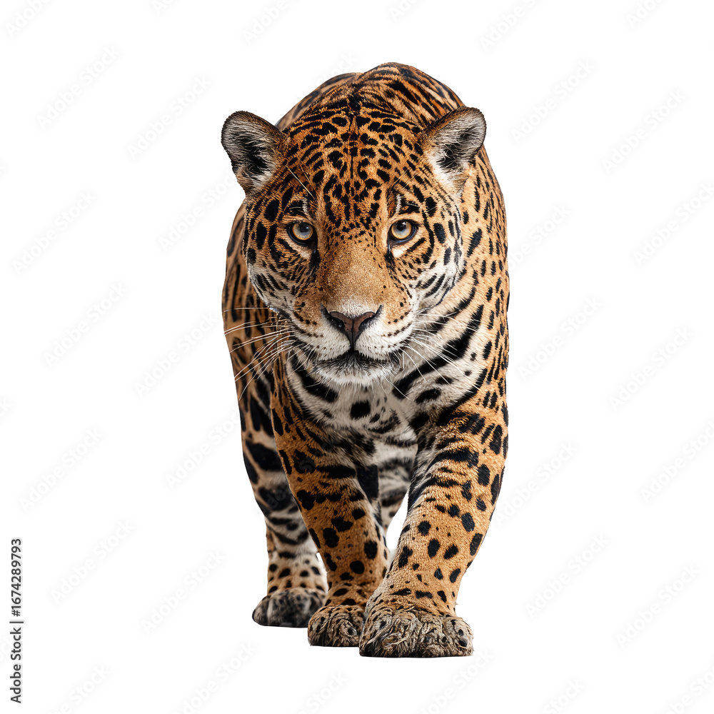 Obraz premium Jaguar portrait, walking forward