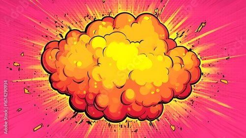 Vibrant Comic Book Explosion Background Design