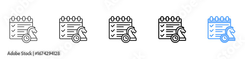 Strategic Planning Icon Different Style Outline Collection Set 
