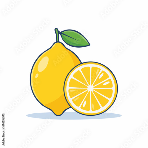 Cartoon Lemon Fruit Illustration