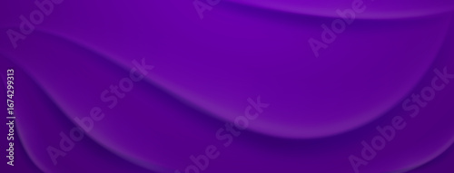 Smooth, flowing curves create a sense of movement on a deep purple background.