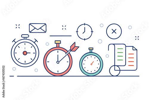 Achieve your goals with precision timing and efficient task management, visualizing success through strategic planning and punctuality for business growth and project completion.