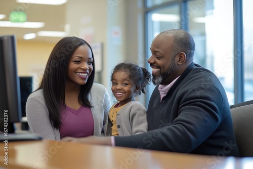 Family shares joyful moment while opening bank account together