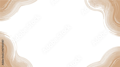 Elegant abstract brush strokes frame delicate natural textures for sophisticated design projects