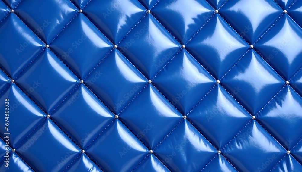 Naklejka premium Blue quilted texture background.