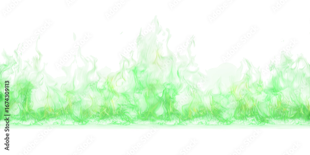 Fototapeta premium Seamless Fire Flames Border PNG – Realistic Horizontal Flame Line
