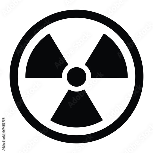 Radioactive Hazard Symbol Vector - Nuclear Radiation Warning Sign for Danger & Safety Protocols