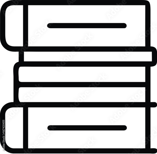 Vector art of stack of books icon