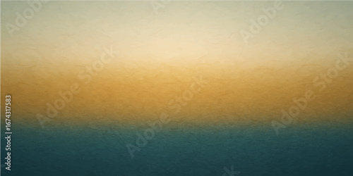 An old paper texture background reflects a serene blue sky and calm sea at sunset