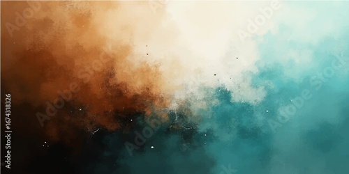 Abstract, dark grunge sky with clouds, sun, and fog textures